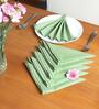 Green Cotton  (16x 16 )Inch Table Napkins (Set of 6)