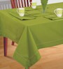 Solid (118x70) Green Cotton Table Cloth