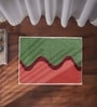Green Cotton 16X24 Inches Anti-Skid Bath Mat