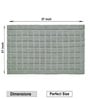 Green Cotton 21X37 Inches Anti-Skid Bath Mat