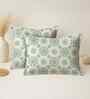 Green Cotton 27x18 Inches Pillow Covers (Set of 2)