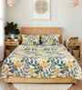 Green Cotton 4 Pcs Double Bed Sized Bedding Set