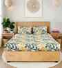 Green Cotton 4 Pcs Double Bed Sized Bedding Set