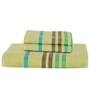 Green Solid 450 GSM Cotton 3 Pieces Towel Set