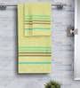 Green Solid 450 GSM Cotton 3 Pieces Towel Set