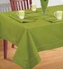 Plain Solid Green Cotton 60X60 Inch Table Cloth