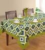 Snap (106x59) Green & White Cotton Table Cloth