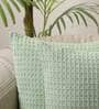 Green Solid Cotton 18 x 18 Inches Cushion Covers (Set of 2)
