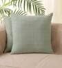 Green Geometric Cotton 16 x 16 Inches Cushion Covers (Set of 2)