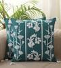 Green & White Floral Cotton 18 x 18 Inches Cushion Covers (Set of 2)