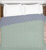 Green Cotton Abstract 150 GSM Double Reversible Comforter