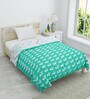 Green Cotton Abstract 150 GSM Single Bed Comforter