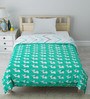 Green Cotton Abstract 150 GSM Single Bed Comforter