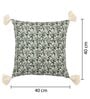 Green Cotton Abstract 16x16 inches Cushion Covers (Pack of 2)