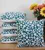 Green Woven Cotton 18 x 18 Inches Cushion Covers (Set of 5)