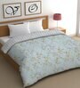 Green Cotton Floral 500 GSM Double Bed Comforter