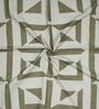 Beige Cotton Geometric 62X48 Inches Throw With Fringes