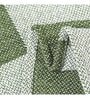 Green Cotton And Chenille Checkered 50X60 Inches Throw
