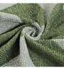 Green Cotton And Chenille Checkered 50X60 Inches Throw