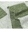 Green Cotton And Chenille Checkered 50X60 Inches Throw
