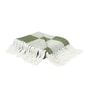 Green Cotton And Chenille Checkered 50X60 Inches Throw
