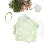 Green Banana Jacquard Floral 250 GSM 4 Pcs Face Towel