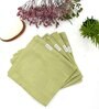 Green Aloevera Double Cloth Striped 300 GSM 4 Pcs Face Towel
