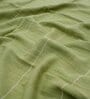 Green Aloevera Double Cloth Striped 300 GSM Bath Towel