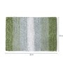 Green Geometric Cotton 16x20 Inches AntiSkid Bath Mat (Set of 2)