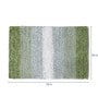 Green Geometric Cotton 16x24 Inches AntiSkid Bath Mat (Set of 2)