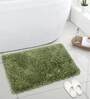 Green Cotton Anti Skid Solid 31 x 20 inch Door Mat