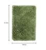 Green Cotton Anti Skid Solid 31 x 20 inch Door Mat