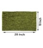 Green Solid Cotton Blend 28 x 18 Inches Anti Skid Door Mat