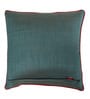 Green Traditional Cotton Blend 16 x 16 Inches Cushion Cover