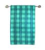 Green Cotton Checkered 215 GSM Bath Towel (1Pc)