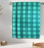 Green Cotton Checkered 215 GSM Bath Towels Pack of 2