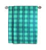 Green Cotton Checkered 215 GSM Bath Towels Pack of 2