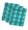 Green Cotton Checkered 215 GSM Bath Towels Pack of 3
