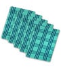 Green Cotton Checkered 215 GSM Bath Towels Pack of 5