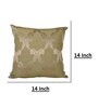Green Traditional Cotton 14 x 14 Inches Cushion Cover
