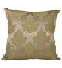Green Traditional Cotton 14 x 14 Inches Cushion Cover
