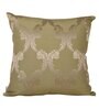 Green Traditional Cotton 16 x 16 Inches Cushion Cover