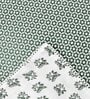 Green Cotton Floral 144 TC  Double Bed Dohar