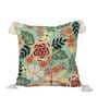Green Cotton Floral 18x18 inches Cushion Cover (Set Of 5)