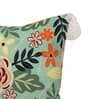 Green Cotton Floral 18x18 inches Cushion Cover (Set Of 5)