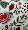 Green Cotton Floral 18x18 inches Cushion Covers (Set of 5)