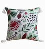 Green Cotton Floral 18x18 inches Cushion Covers (Set of 5)