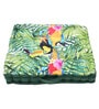 Green Cotton Floral 20x20 inches Floor Cushions (Set of 2)