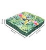 Green Cotton Floral 20x20 inches Floor Cushions (Set of 2)