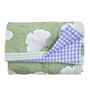 Green Cotton Floral 300 Gsm Double Bed Reversible Comforter